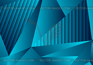 Dark blue abstract concept polygonal tech background - vector image