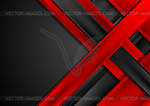 Red and black stripes abstract technology background - royalty-free vector image