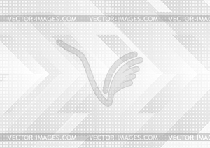 Grey and white tech arrows abstract background - vector image