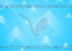 White dotted arrows on blue background - vector image