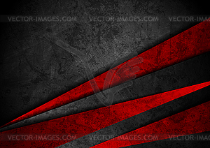 Материал в стиле гранж-тек, красный и черный фон - изображение в векторном формате