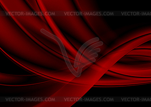 Темно-красный абстрактный фон с плавными волнами - клипарт в формате EPS