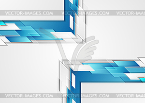 Bright blue tech corporate abstract background - vector image