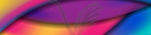 Colorful modern liquid waves abstract banner - vector image