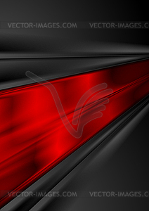 Абстрактные ярко-красные и черные глянцевые полосы - векторное изображение EPS