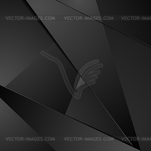 Abstract black tech corporate background - vector clip art