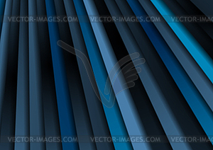 Dark blue stripes abstract background - vector clip art