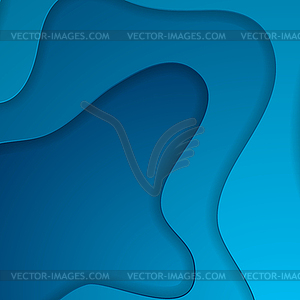 Bright blue corporate waves abstract background - stock vector clipart