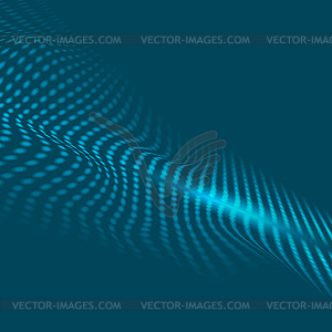 Abstract blue tech wavy futuristic background - vector clipart