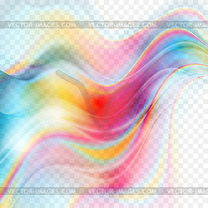 Разноцветные переливающиеся прозрачные волны абстрактные - векторный графический клипарт