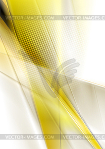 Yellow smooth stripes abstract background - vector clip art