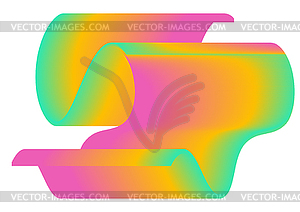 Vibrant gradient abstract flyer design - color vector clipart