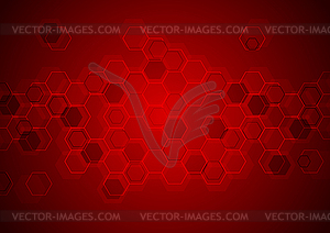 Абстрактный темно-красный технологичный геометрический фон - клипарт в векторном формате