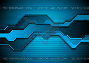 Dark blue abstract technology background - vector image