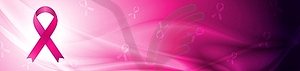 Breast cancer awareness month. Smooth waves and - color vector clipart