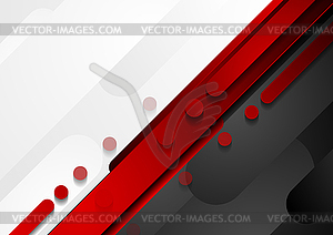 Red, black and grey geometric tech abstract - royalty-free vector clipart