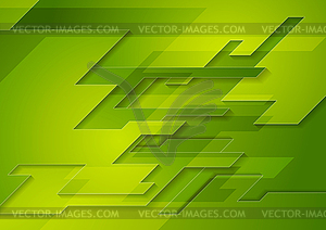 Bright green tech geometric abstract background - vector clip art