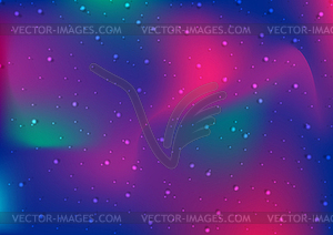 Starry northern light abstract holographic - color vector clipart