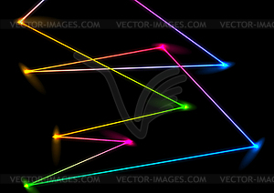 Abstract colorful neon laser lines background - vector clip art