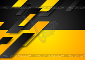Abstract orange black tech corporate background - vector image