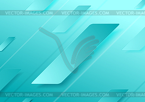 Bright cyan abstract geometric minimalism background - vector clipart
