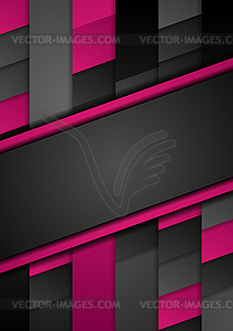 Pink and black hi-tech abstract geometric background - vector clip art