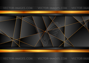 Черно-оранжевый абстрактный технологический фон - векторный клипарт EPS