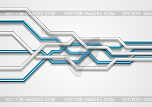 Blue grey abstract hi-tech background - vector image