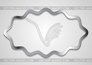 Quote blank speech bubble abstract metal design - vector clipart