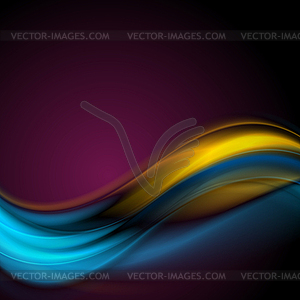 Красочный абстрактный фон с плавными волнами - векторная графика