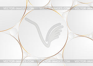 Grey bronze circles abstract corporate background - vector clipart