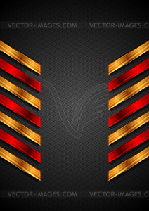 Абстрактный технологический фон с красно-оранжевым оттенком - векторное изображение