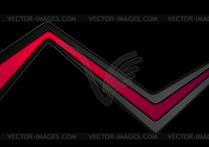 Абстрактный черный корпоративный фон с красной полосой - цветной векторный клипарт