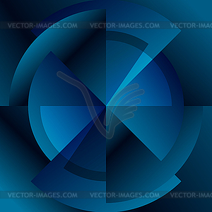 Dark blue technology gear diagram abstract - vector clip art