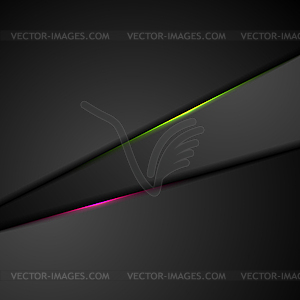 Black abstract background with glowing light - vector image