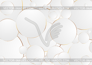 Grey bronze circles abstract corporate background - vector clipart