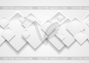 Grey squares abstract hi-tech geometric background - white & black vector clipart