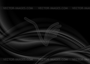 Черно-серый абстрактный гладкий волнистый фон - стоковый клипарт