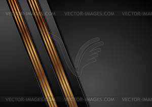 Black abstract corporate background with bronze - stock vector clipart