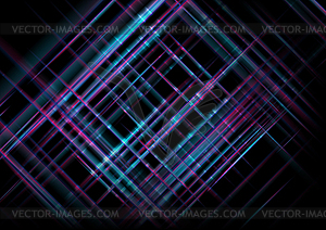 Tech futuristic blue purple stripes abstract - vector image