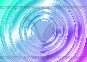 Blue and pink glossy circles abstract tech - vector image