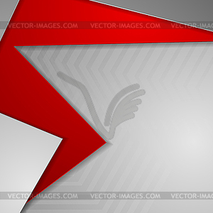 Abstract red grey geometric corporate background - vector clipart
