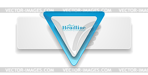 Abstract hi-tech grey blue banner with triangle - vector image