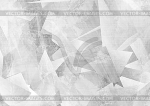 Light grey grunge polygonal tech abstract background - vector image