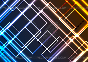 Abstract glowing neon colorful squares background - vector clip art