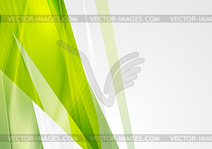 Абстрактный фон в ярко-зеленую глянцевую полоску - векторный рисунок