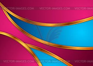 Abstract colorful wavy modern background - vector image