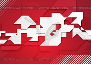 Red and grey concept geometric shapes background - vector image