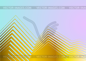 Минималистичный пастельный фон с золотистыми изогнутыми полосками - векторизованный клипарт