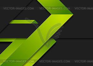 Green black paper corporate abstract background - vector clip art